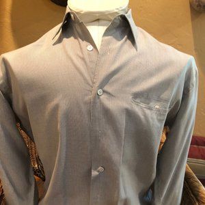 Hugo BOSS  Gray Check Dress Shirt  16   32/33